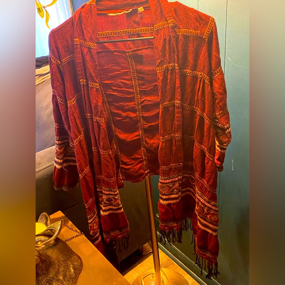 XS Soft Surroundings Aztec Cardigan